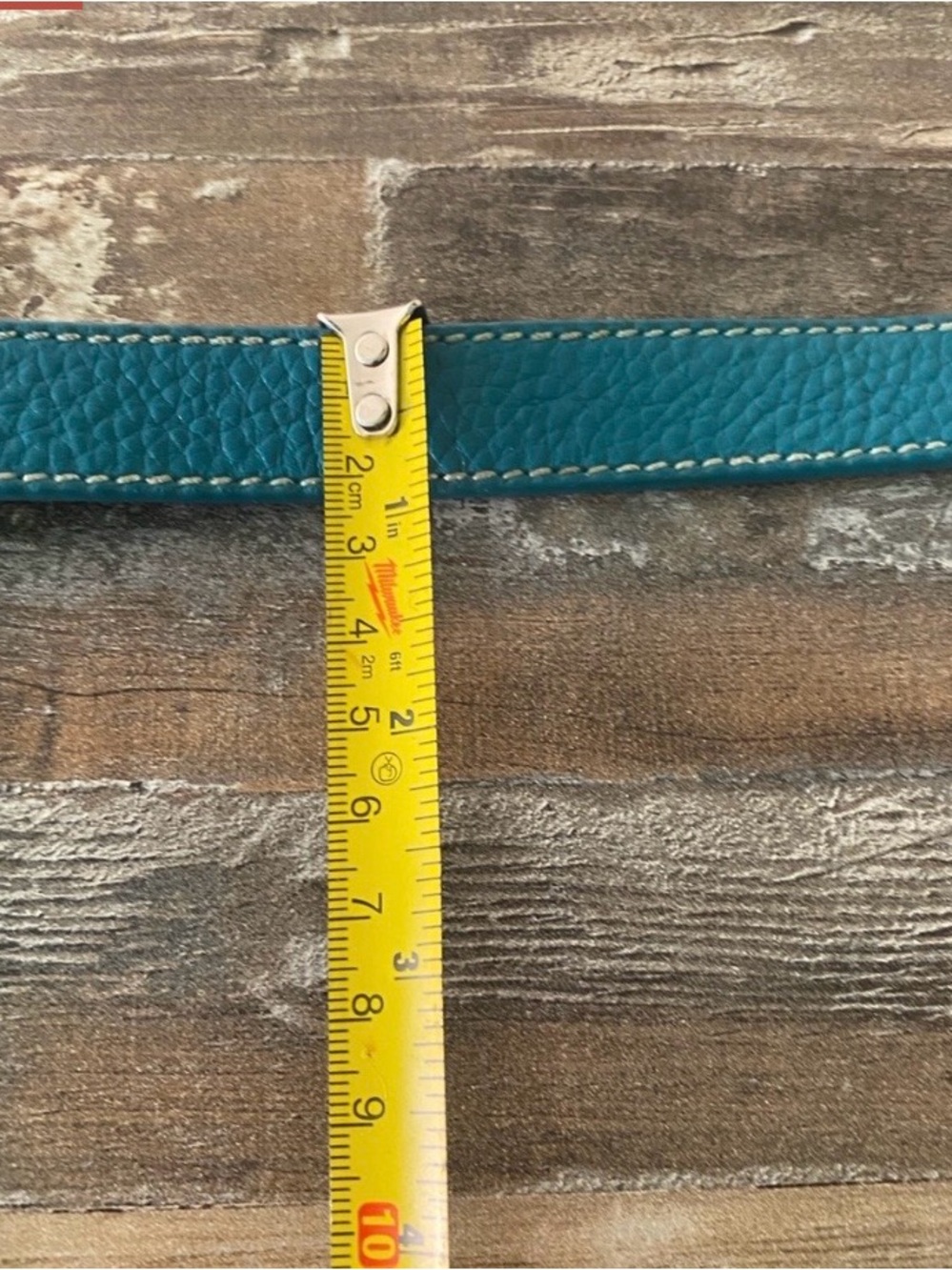 Prada Turquoise /Teal Green Leather Strap Replacement with Gold-Tone Hardware - Picture 8 of 12